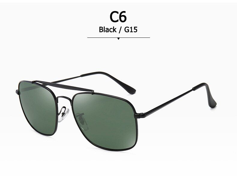3560 C6with boxDPZ 2021 Classic Vinatge 3560 THE COLONEL Style Polarized aviation Sunglasses Men Square Brand Design Sun Glasses Oculos De Sol