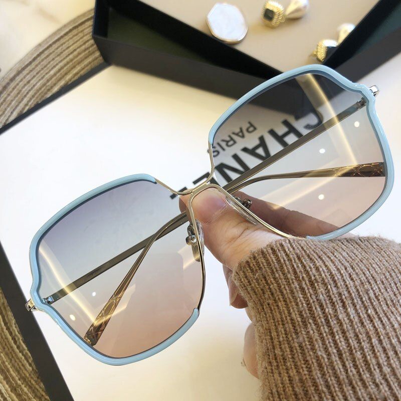 Gray Orange1236QPeClou 2020 Black Polarized Sunglasses Women Fashion Oversized Driving Sun Glasses Female Big Frame Colorful Shades