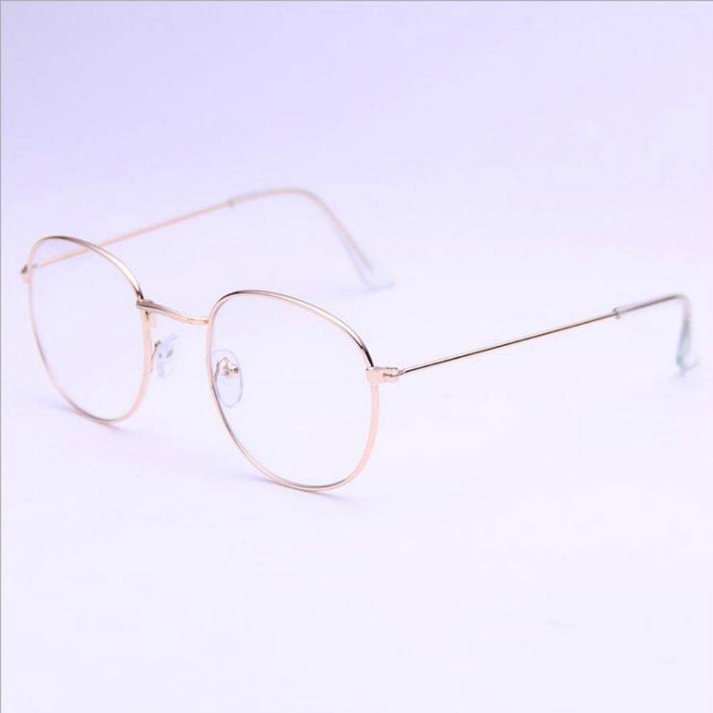 Yfashion Men Women Retro Round Frame Plain lass Spectacles