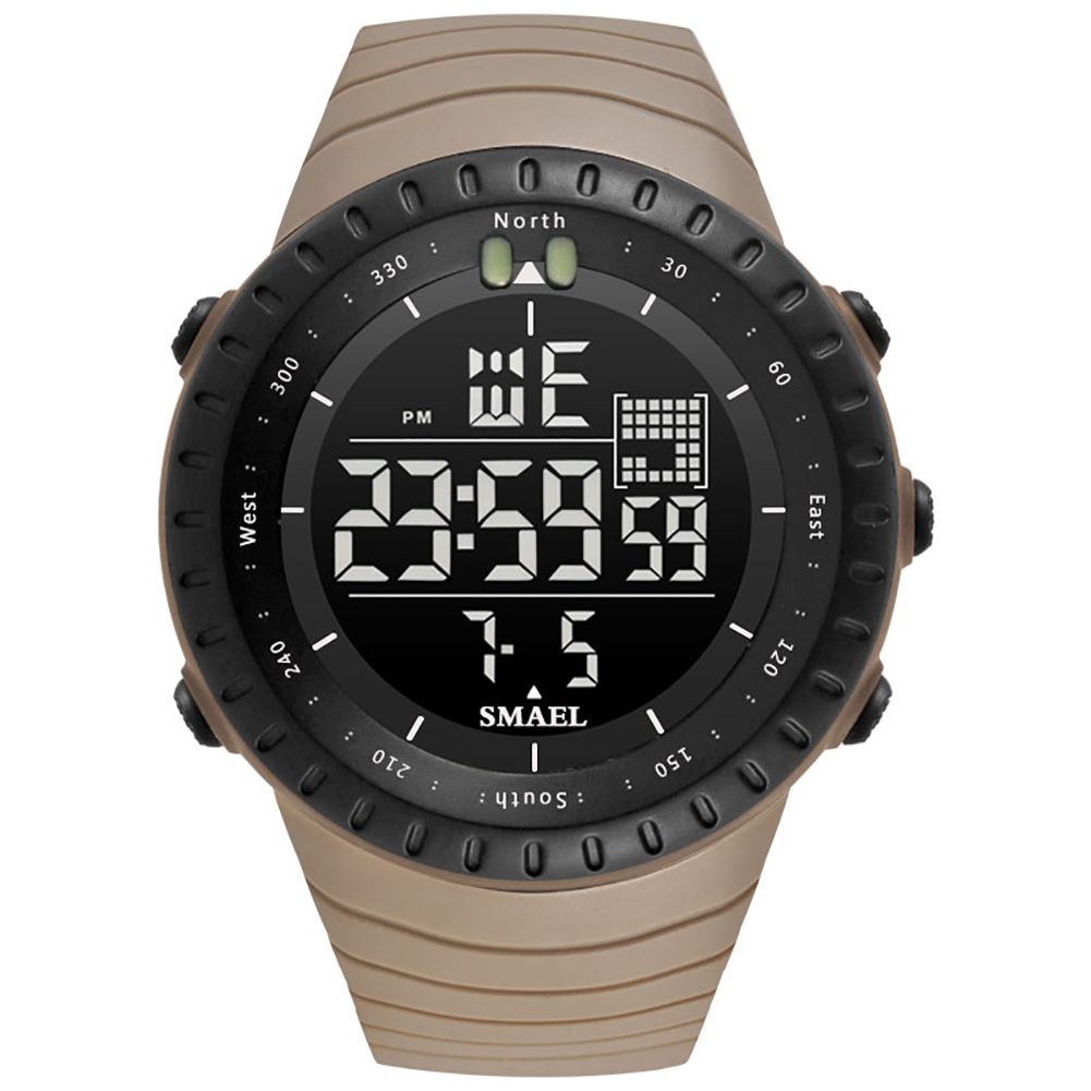 SMAEL Outdoor Men 50m Waterproof Electronic Digital LED Backlight Wrist Watch
