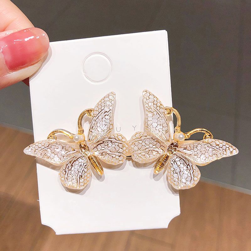 Women Girls Butterfly Hair Clip Hair Pins Acrylic Metal Clamps Hair Accessories