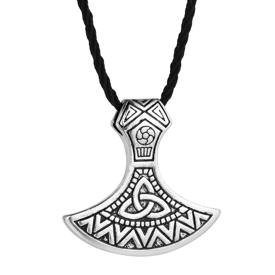 Kinitial Vintage Slavic Pendant Veles God Symbol Warding Bear Paw Necklace Talisman Amulet Viking Pendant Necklaces Jewelry