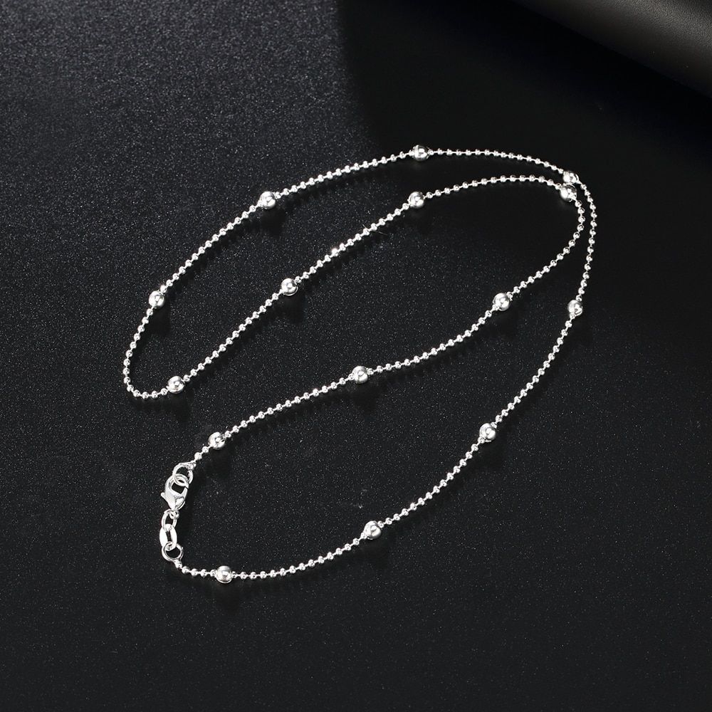 big discount Charms wedding chain silver color women Men necklace jewelry silver fashion cute necklace wedding LN060