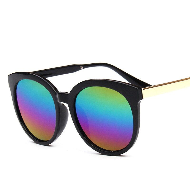 Rainbow2020 cat eye pink sunglasses woman shades mirror female square sun glasses for women coating oculos fashion brand sunglasses