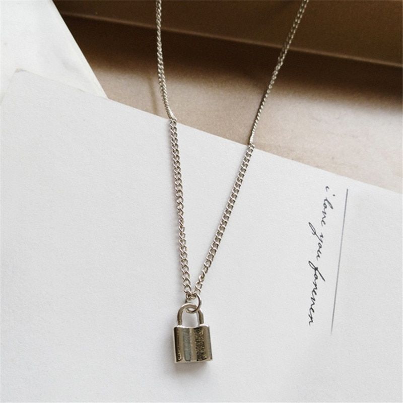 Europe United Punk Geometric Metal Female Vintage Minimalist Hip-hop Clavicle Link Chain Necklace for Women Jewelry