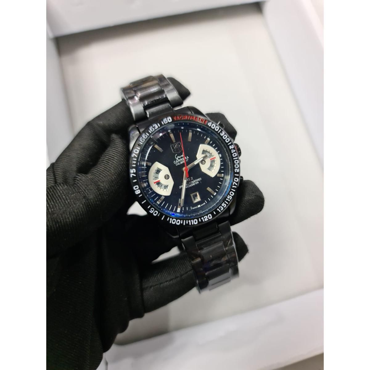 OMGA New Time Reel Men's Fashionable Luxury Chronograph Movement Waterproof Watch Premium Stainless Steel Strap Wrist Watch For Men.