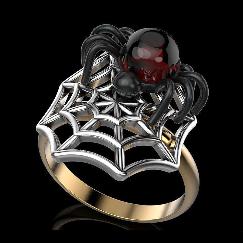 Fashion Creative Spider Web Ring Classic Vintage Women Lovely Spider Ring Jewelry for Female Friend Party Best Gift
