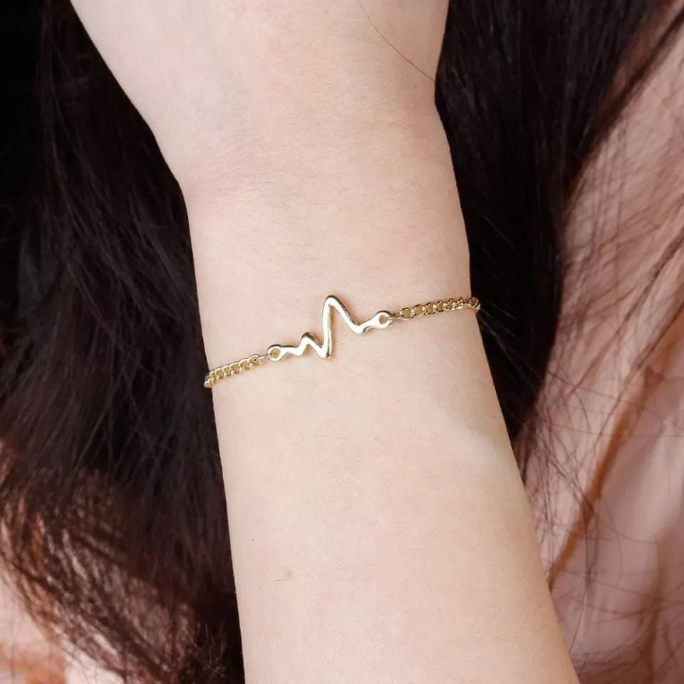 Simple heart women bracelet