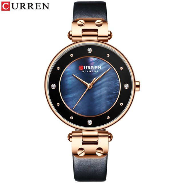Women Watches CURREN Top Luxury Brand Fashion Casual Ladies Waterproof Quartz Watch Leather Dress Girl Clock Relogio Feminino