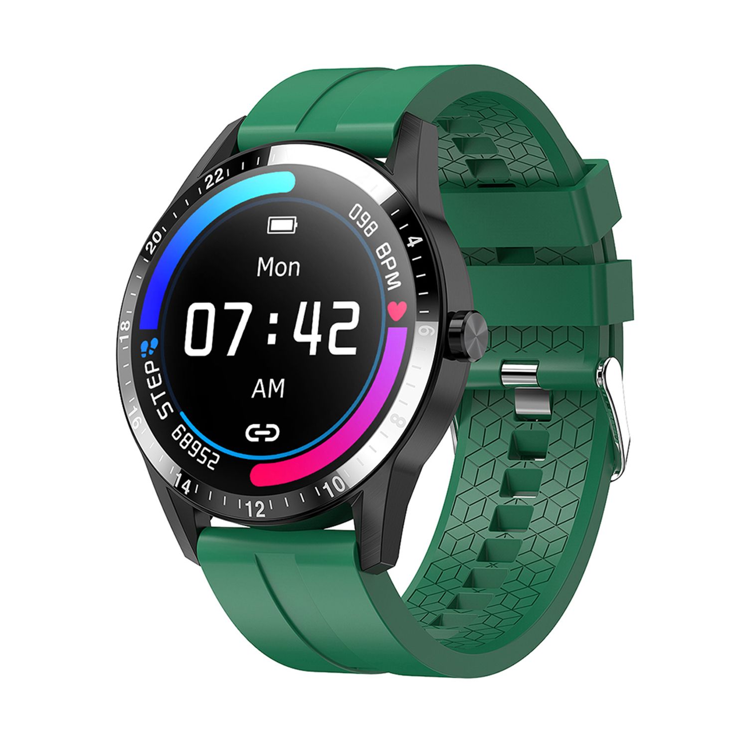 OIMG Lemfo G20 Call Smart Watchhd Round Screen Bt 4.0 Message Push Music Player Monitor Multi-Sport Modes Ip67 Waterproof Pedometer Sports Business Bracelet Watch Compatible With Android/Ios