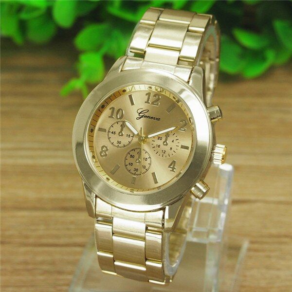 brand Geneva ladies quartz watch  stainless steel Geneva ladies watch rose gold watch Relogio Femme fast shippin