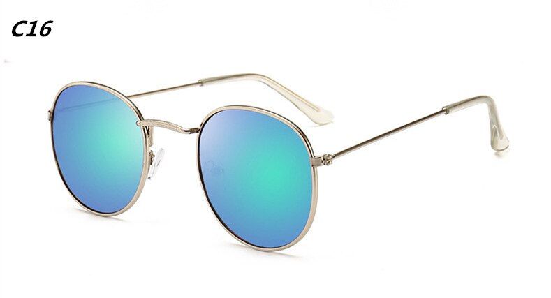 C16ZXWLYXGX Fashion Oval Sunglasses Women Brand Designe Small Metal Frame Steampunk Retro Sun Glasses Female Oculos De Sol UV400