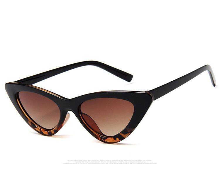 2Fashion Cat Eye Sunglasses Retro Brand Design Women Triangular Sun Glasses Color Transparent Eyewear