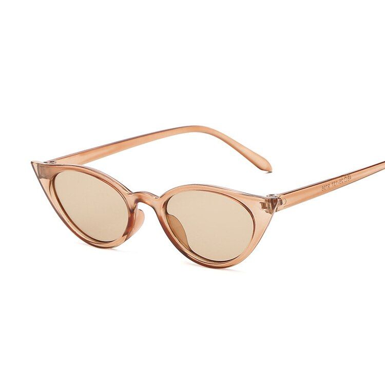 Brown2019 Cateye Women Sunglasses Classic Retro Vintage Oval Sunglasses For Women Brand Designer Eeywear Top Quality UV400 Oculos