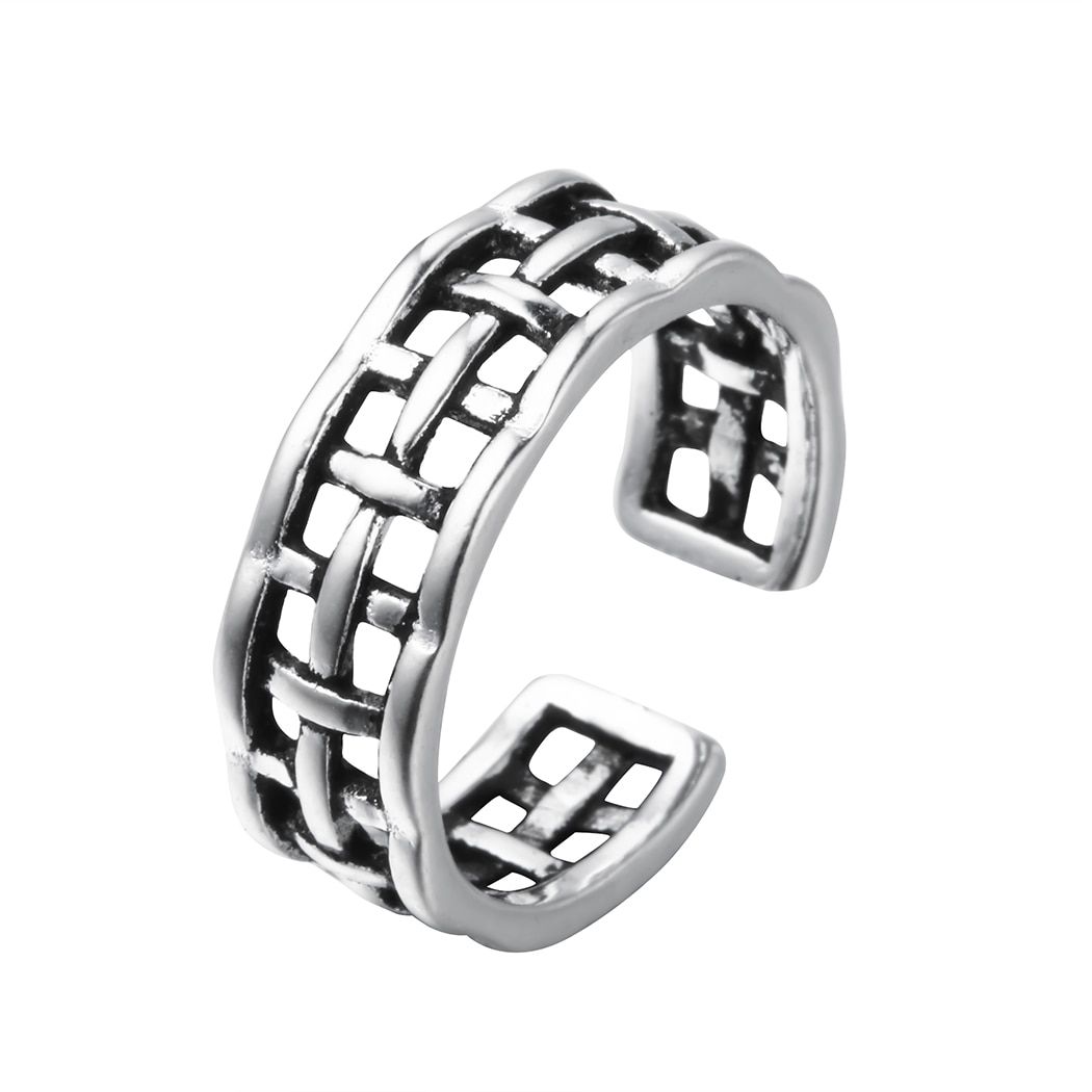 Kinitial Antique Hand Finger Ring For Women Girl Jewelry Open Nail Rings Punk Retro Skull Skeleton Leaf Cross Flower Ring Bijoux