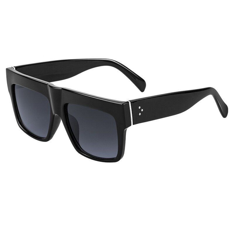 C2JZU 2020 Brand Designer Sunglasses Women Kim Kardashian fashion Flat Top Eyewear Black Square Gradient Big Oversized Sunglasses