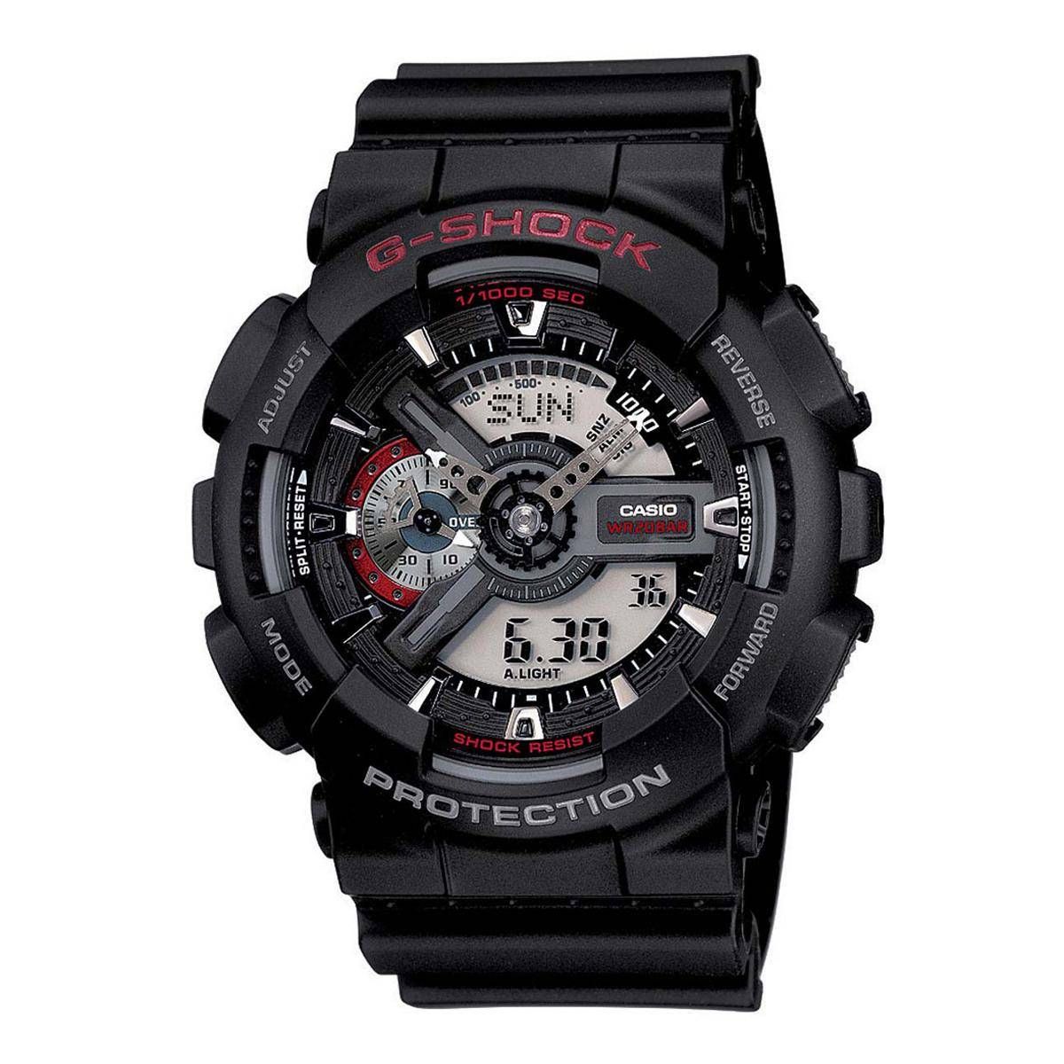 Casio G-Shock GA-110-1ADR Analog-Digital Watchfor Men -Black
