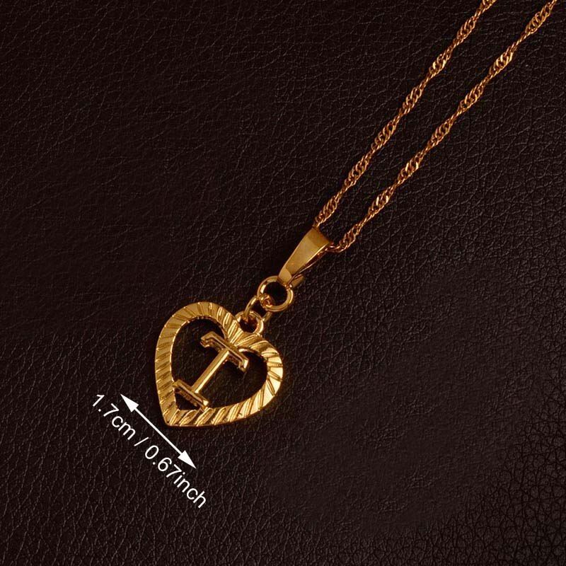 Gold Color English Initial A-Z Letters Charm Alphabet Pendant Necklaces for Women Girls Jewelry Gifts #J0291