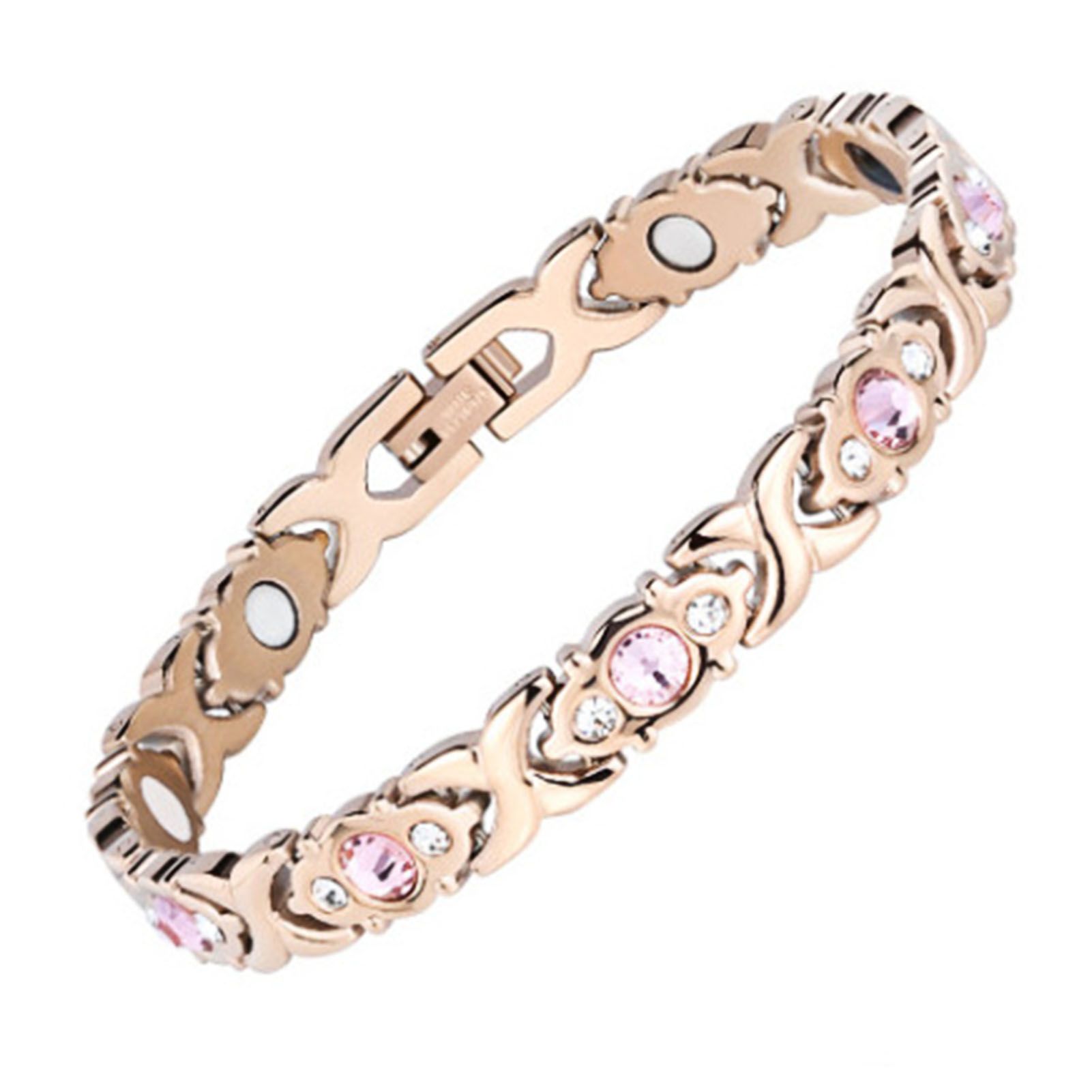 Women Bracelet Thick Chain Rhinestone Magnetic Women Charm Bracelet