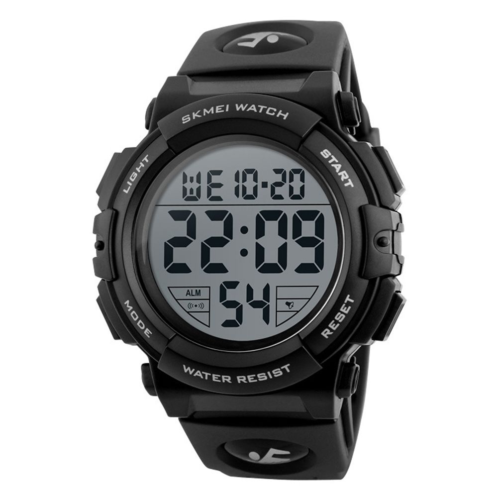 SKMEI Men LED Alarm Stopwatch Round Dial Outdoor Kids Digital Quartz Wrist Watch