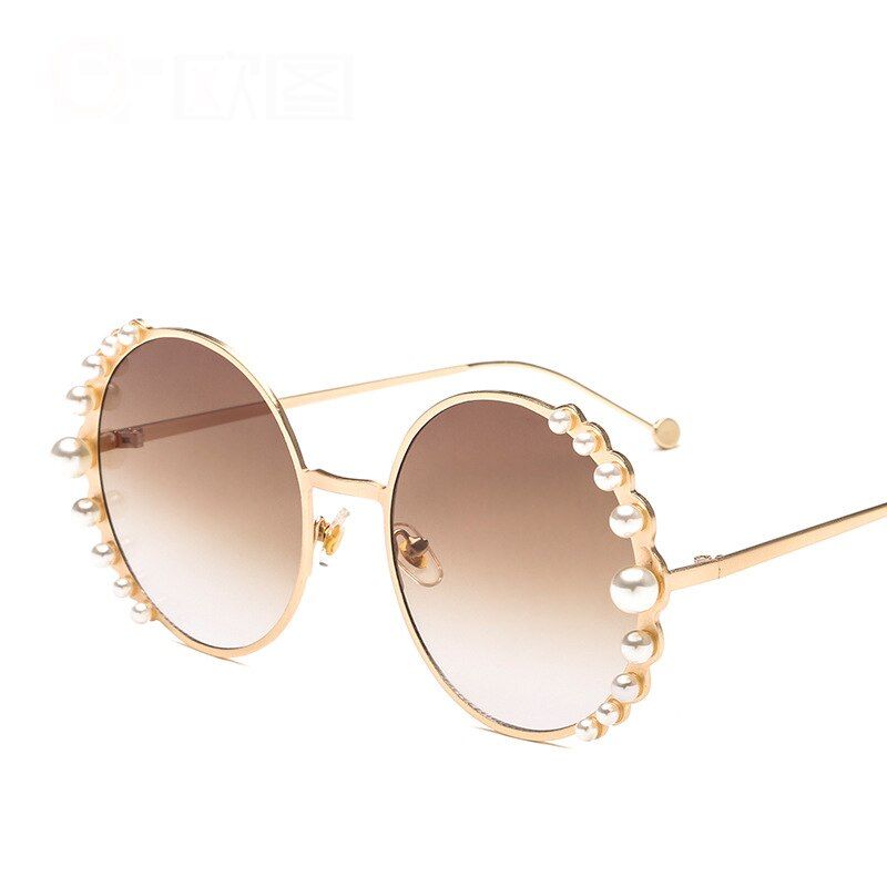 3 sunglassesVintage Round Pearl Sunglasses Women 2020 Brand Designer Fashion Steampunk Colorful Shades UV400 Oculos Sun Glasses For Female