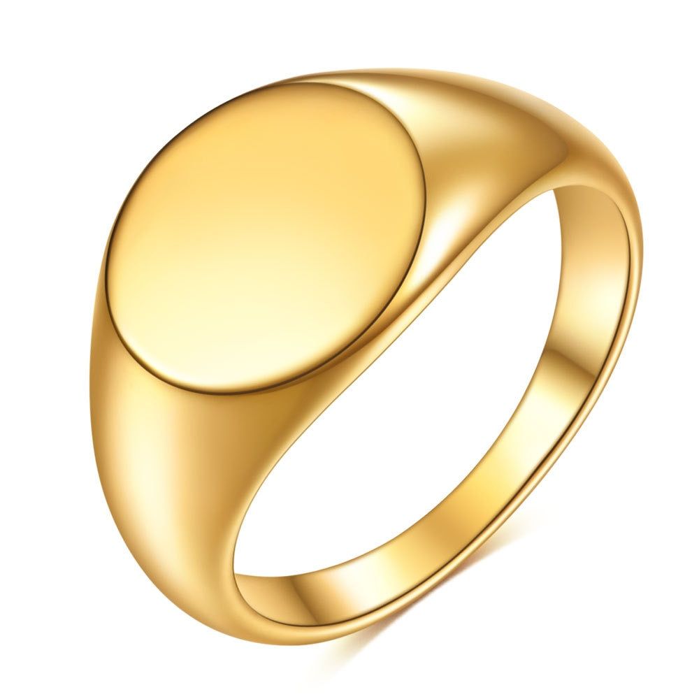 Stainless Steel Croissant Ring for women Braided Twisted Signet Chunky Dome Ring Wholesale Jewelry Statement Rings(null)