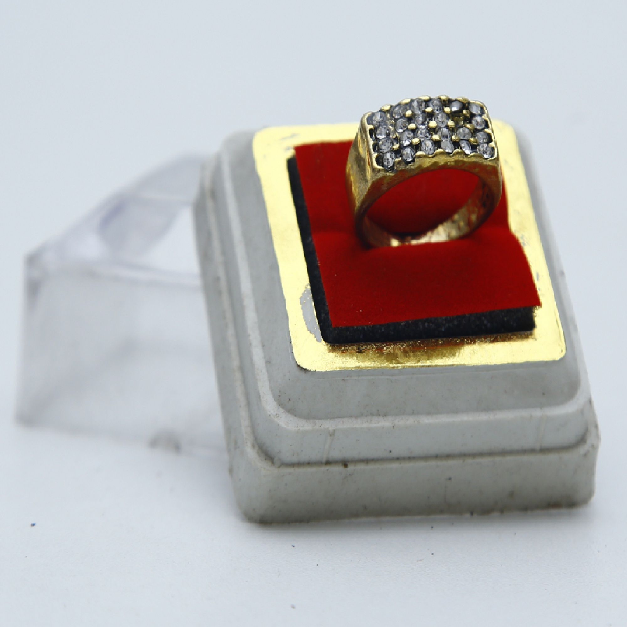 Finger Ring Stone Gold Plated For Women,Girl & Ladies - 1 PCS