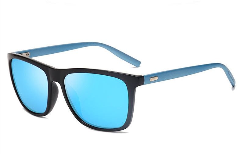 Sunglasses Men/Women Polarized Square Mirror Driving Sun Glasses Men  Designer Retro Classic Vintage Driver Goggles UV400-c9-white