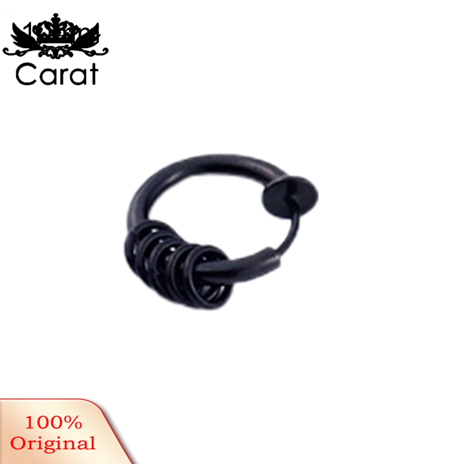 Carat 1Pc Unisex Cool Earring Round Non Ear Piercing Hoop Earring Clip for Daily Wear
