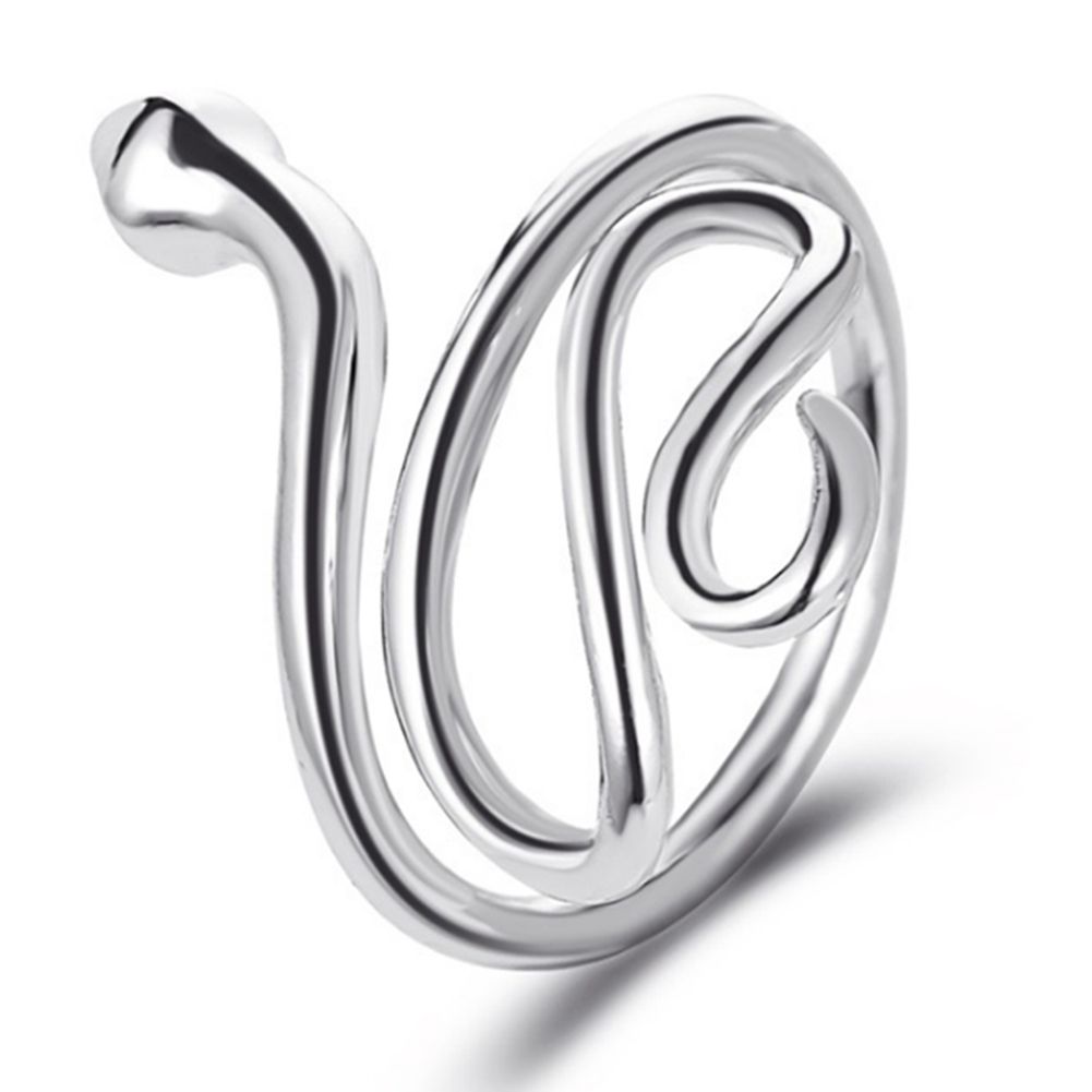 Fashion Snake Shape Ring Jewelry Serpent Rings for Women Cute Party Jewelry Adjustable Opening Rings,galactic Color