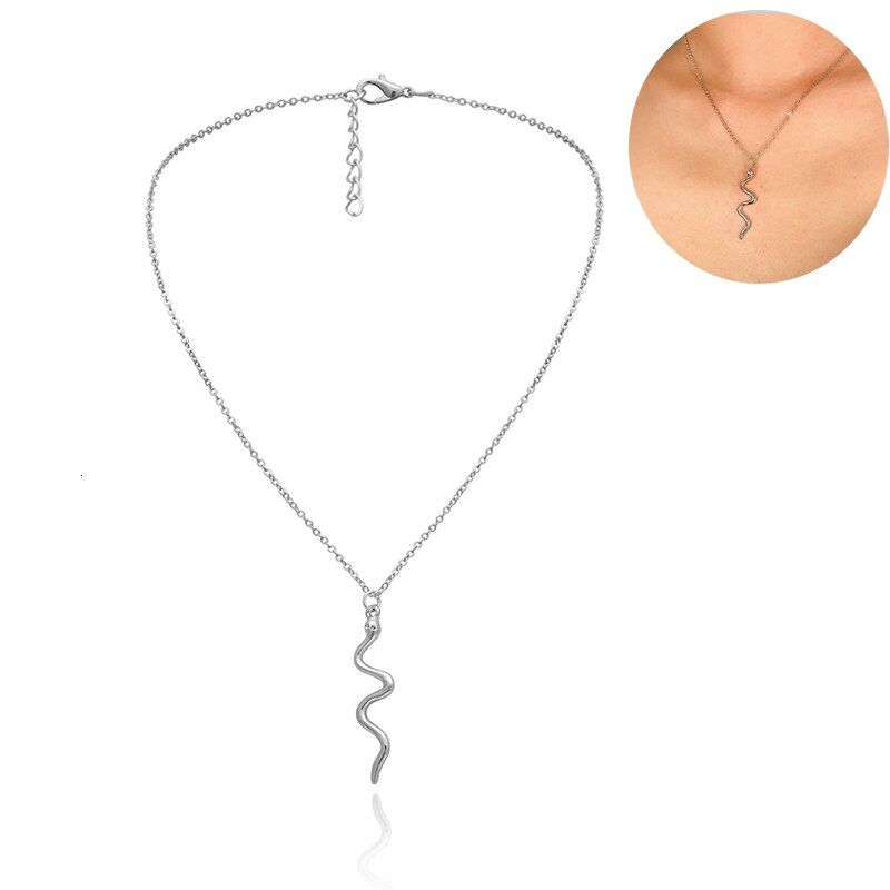 Youvanic Thin Chain Snake Pendant Necklace For Women Punk Clavicle Choker Necklace Neck Collar Fashion Jewelry 2405