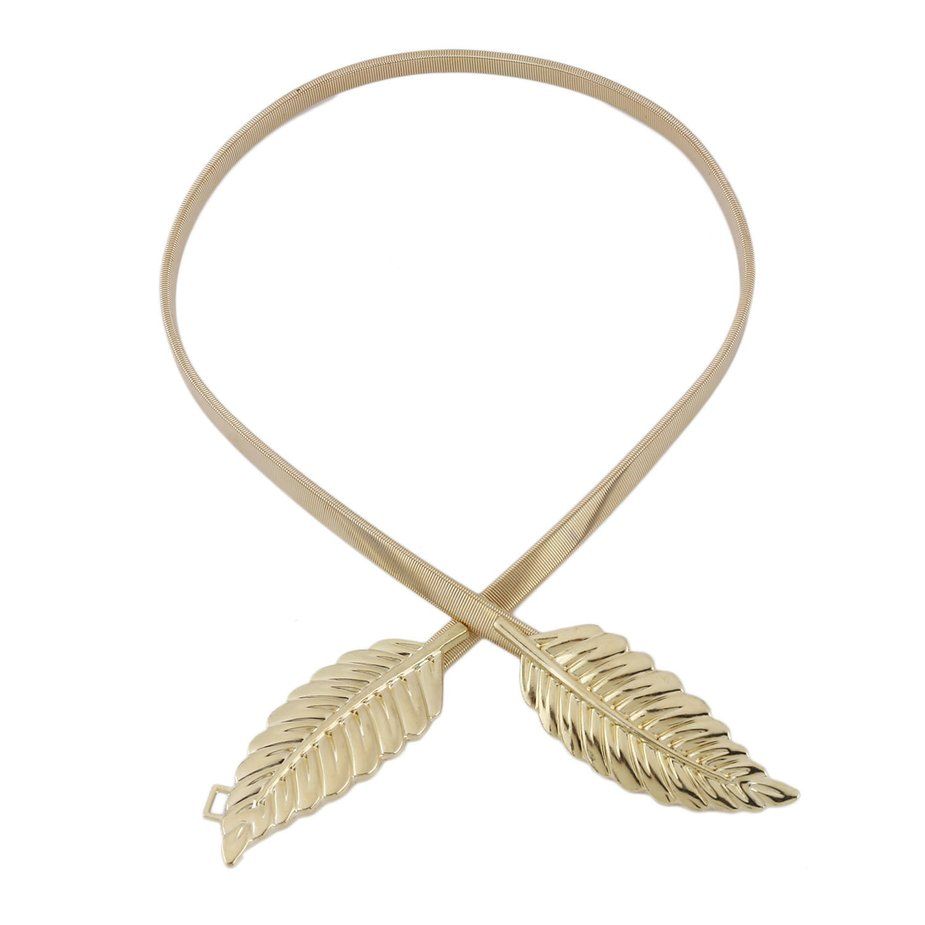 New Style Lady's Fashion Women Trendy Belt Alloy Leaf Waistband Waist Belt