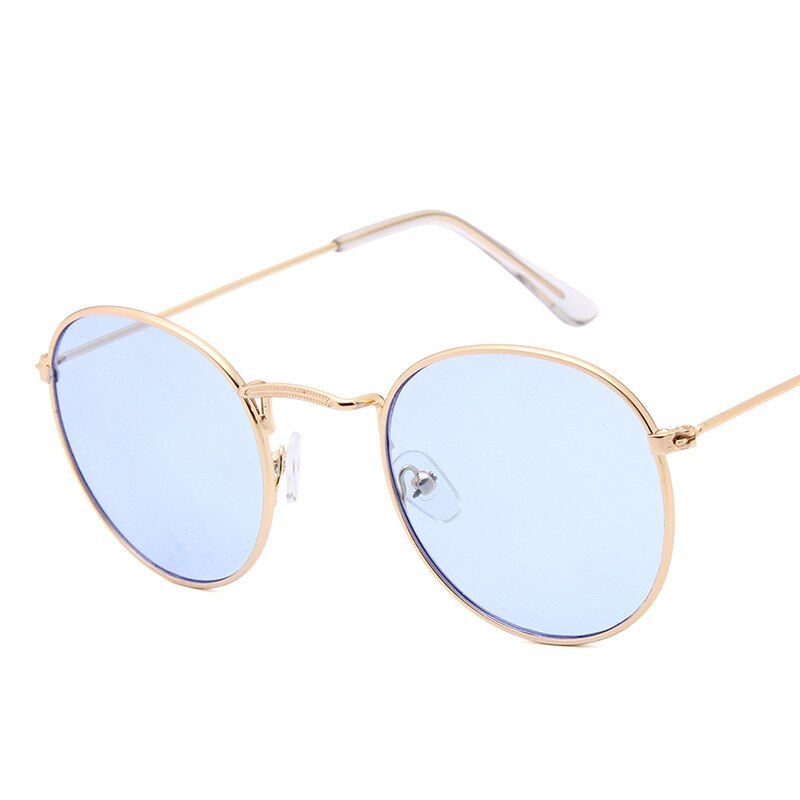 B3447-23PSACSS 2020 Small Round Sunglasses Women Vintage Metal Glasses Brand Designer Sunglass For Women/Men Oculos De Sol Gafas UV400