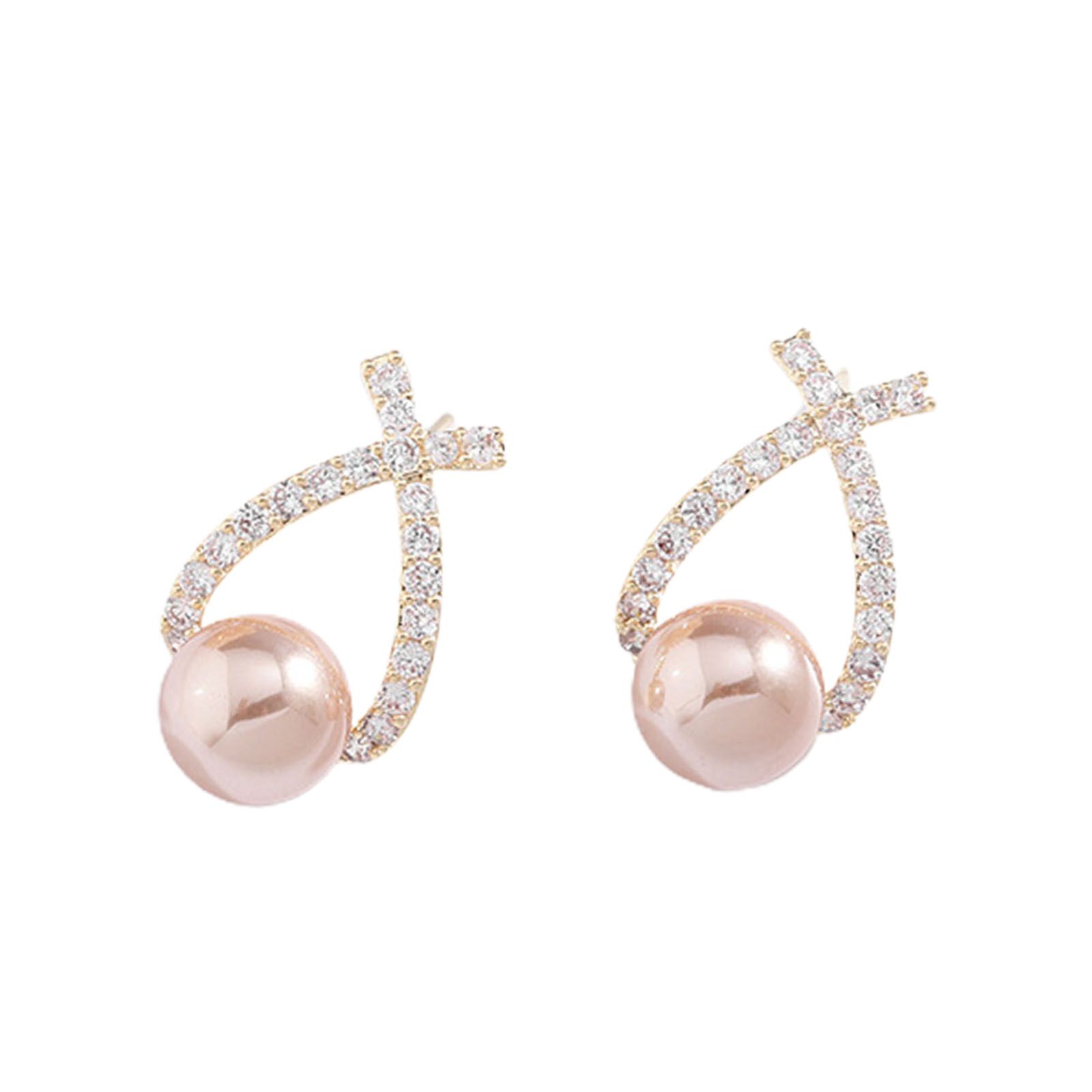 Stud Earrings Cross-shaped Lightweight Long Lasting Ear Studs