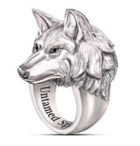 2020 New Trendy Rock Punk Hip Hop Myth Viking Warrior 3D Wolf Ring for Men Women Luxury Party Anniversary Gothic Rings Jewelry