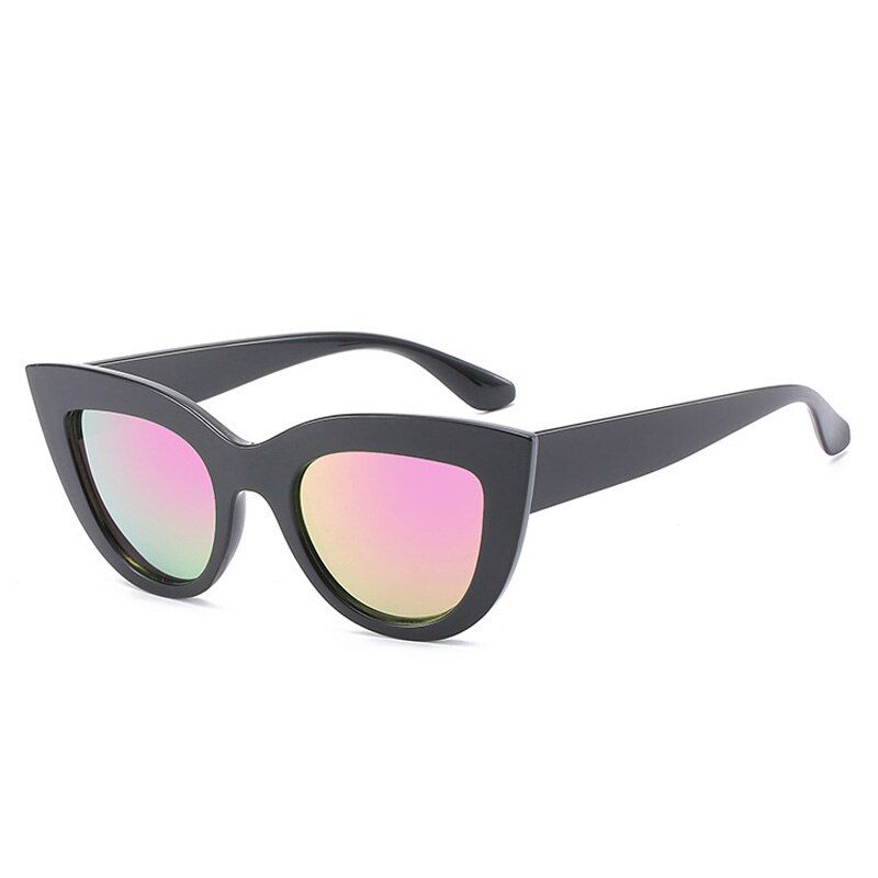 C5LRDNSD keno Sunglasses Women Brand Designer Vintage Cat Eye Black White Sun Glasses Female Lady UV400 Oculos