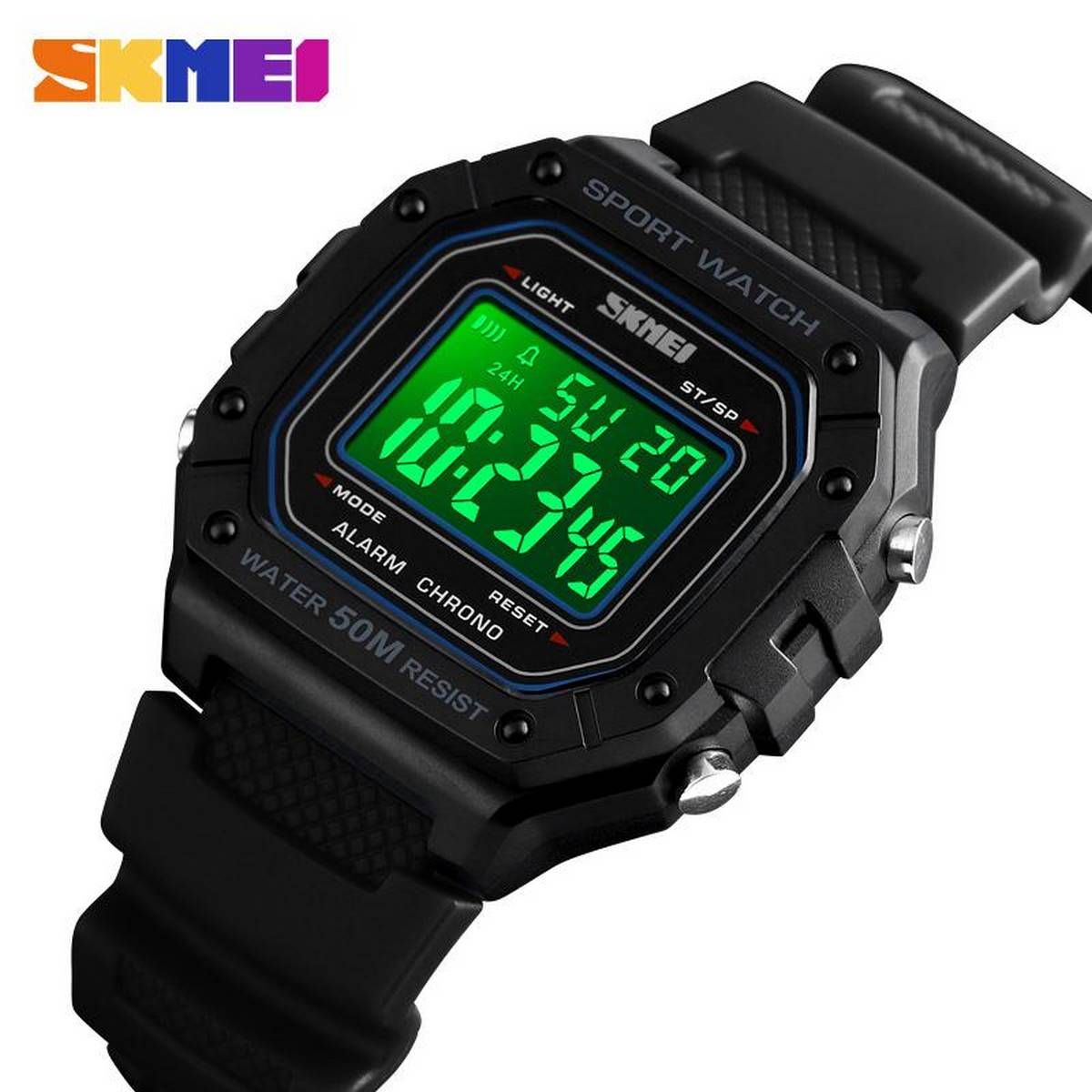 SKMEI Men Sports Watches Waterproof Watch Stopwatch LED Backlight Alarm Chrono Digital Wristwatches 1496