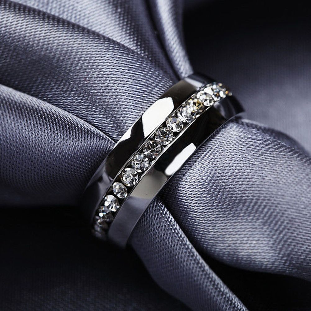 Men Women Couple Stainless Steel Wedding Ring Titanium Engagement Band