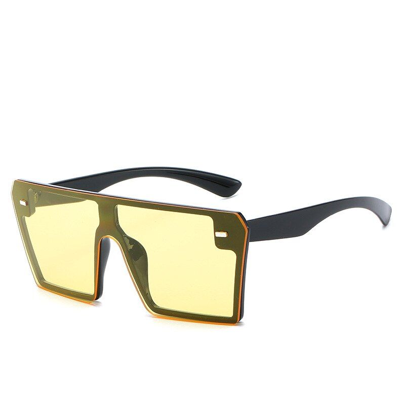 YellowCHUZICI Oversize Square Sunglasses Women Fashion Flat Top Gradient Glasses Men