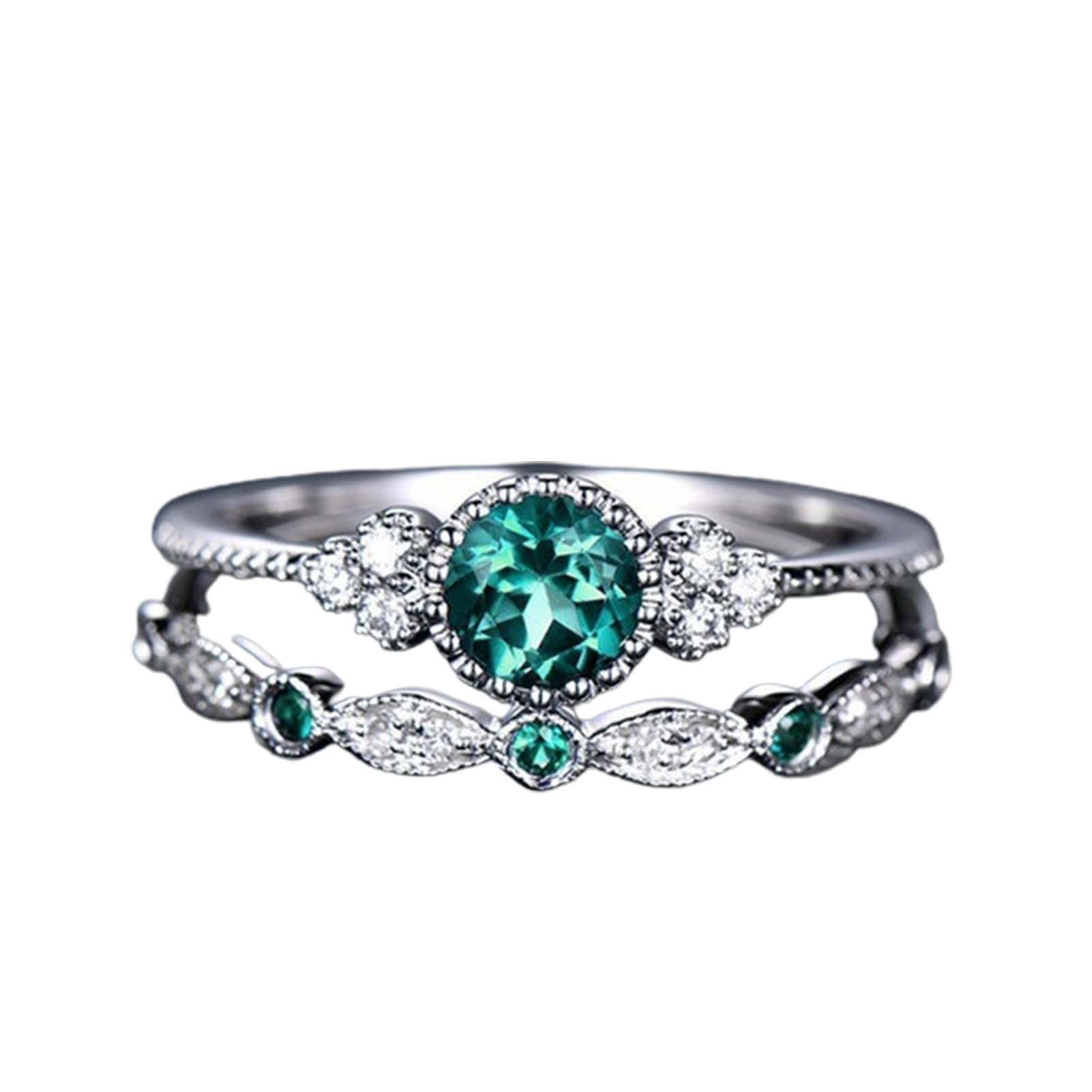 Finger Rings Beautiful Shining Cubic Zirconia Wedding Ba