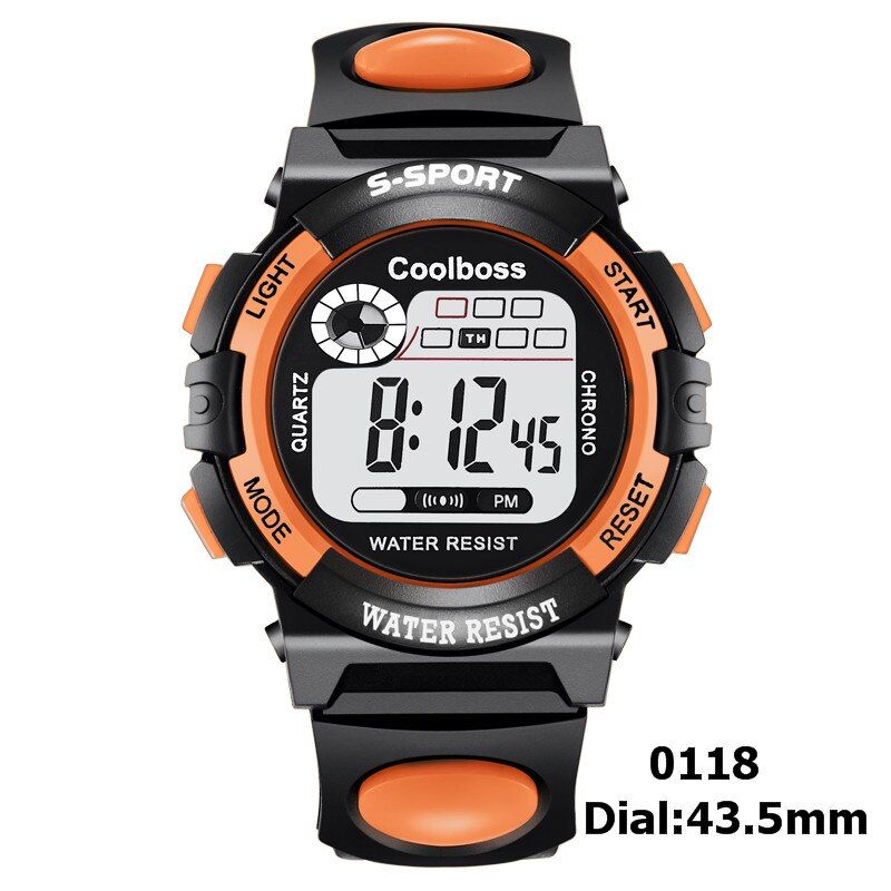 Cool Student Children Watch LED Digital Alarm Colck Child Waterproof Outdoor Sports Electronic Wrist Watch for Kids Boy Girl
