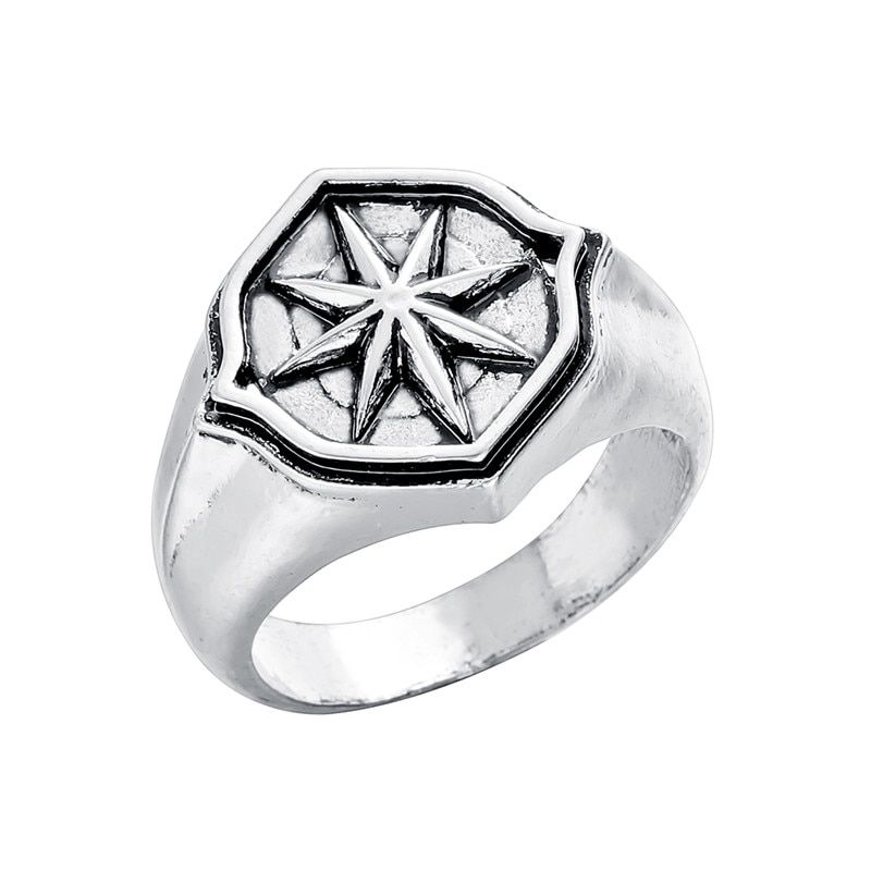 QIAMNI Armor Shield Ring Knight Templar Crusade Cross Sword Ring Medieval Signet Christian Jewelry for Women Men Gift Bague Anel