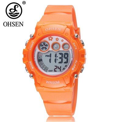 OHSEN Brand Cool Child Boys Watch LED Digital ALarm Wristwatches Sports Fashion Kids 50m Waterproof Relojes Stop Watch