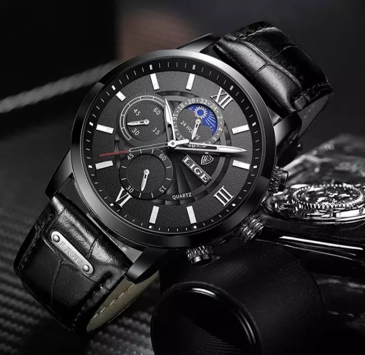 LIGE 8932 luxury fashion Luminous Waterproof Watch For Men