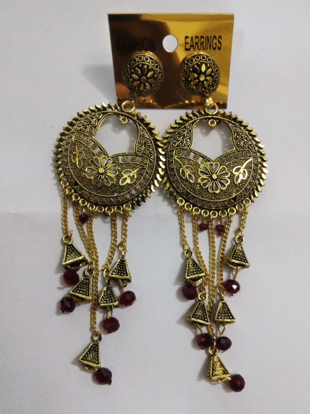 FASHION Indian Antique Earrings (Drop Ring) for Girl and Women (FEDR-1B)