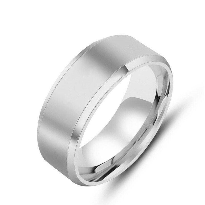 2020 New Black Titanium Steel Finger Ring for Men Silver Plated Rings Women Couple Fashion Rings