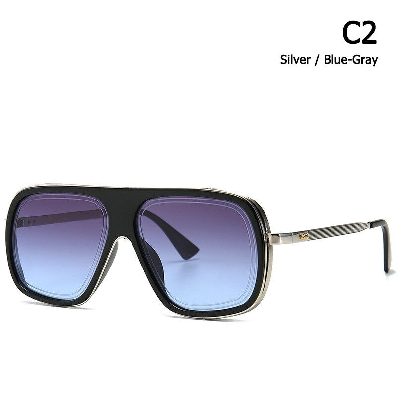 C2JackJad 2021 Fashion Endurance Style Shield Men Sunglasses ins Hot Vintage Gradient Brand Design Sun Glasses Oculos De Sol 2672
