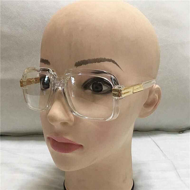 Thoroughly understanGoldKAPELUS Men and women square sunglasses black flat lens glasses Europe and the United States sunglasses ca607k