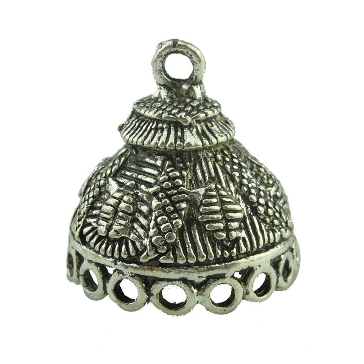 No.1-No.19 2pcs Retro Silver Filigree Pendant Tassel Cap End fashion Jewelry Findings Crafts Making