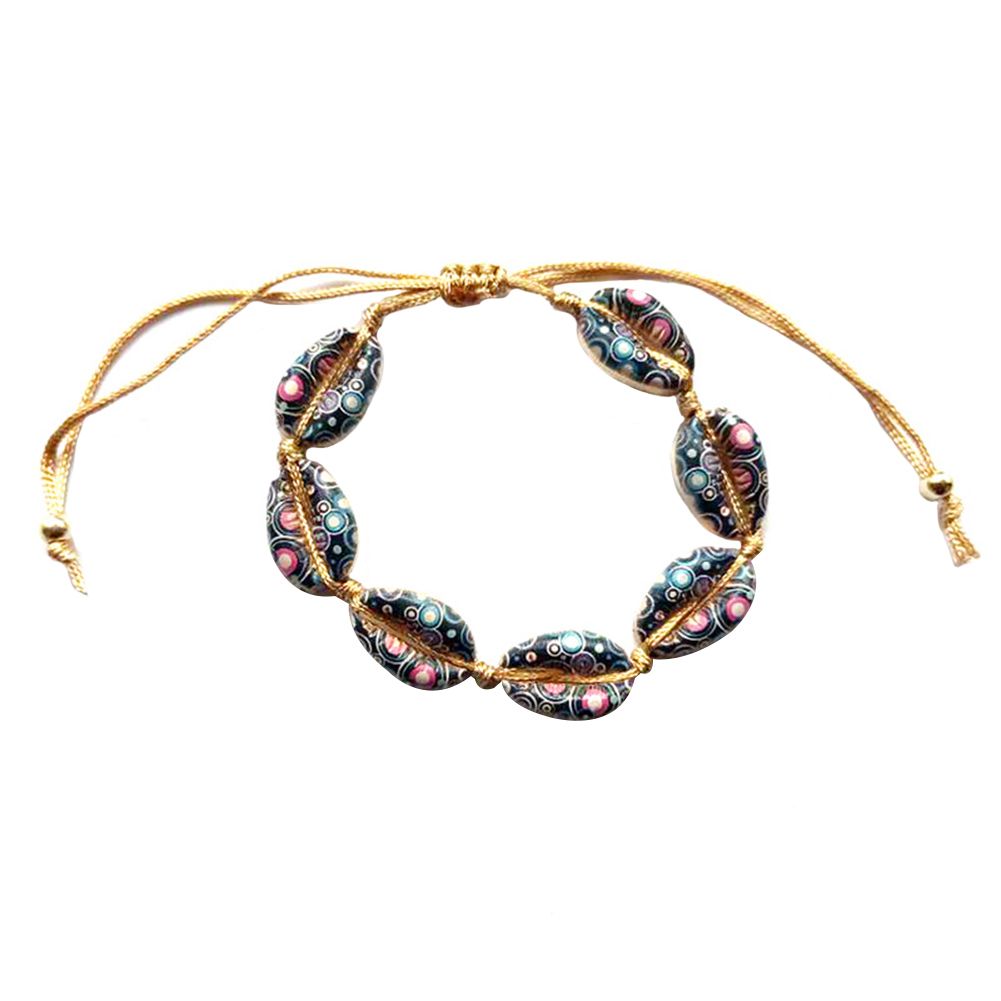 Hawaiian Women Summer Beh Cowrie Sea Charm Strand Brelet Bangle Jewelry